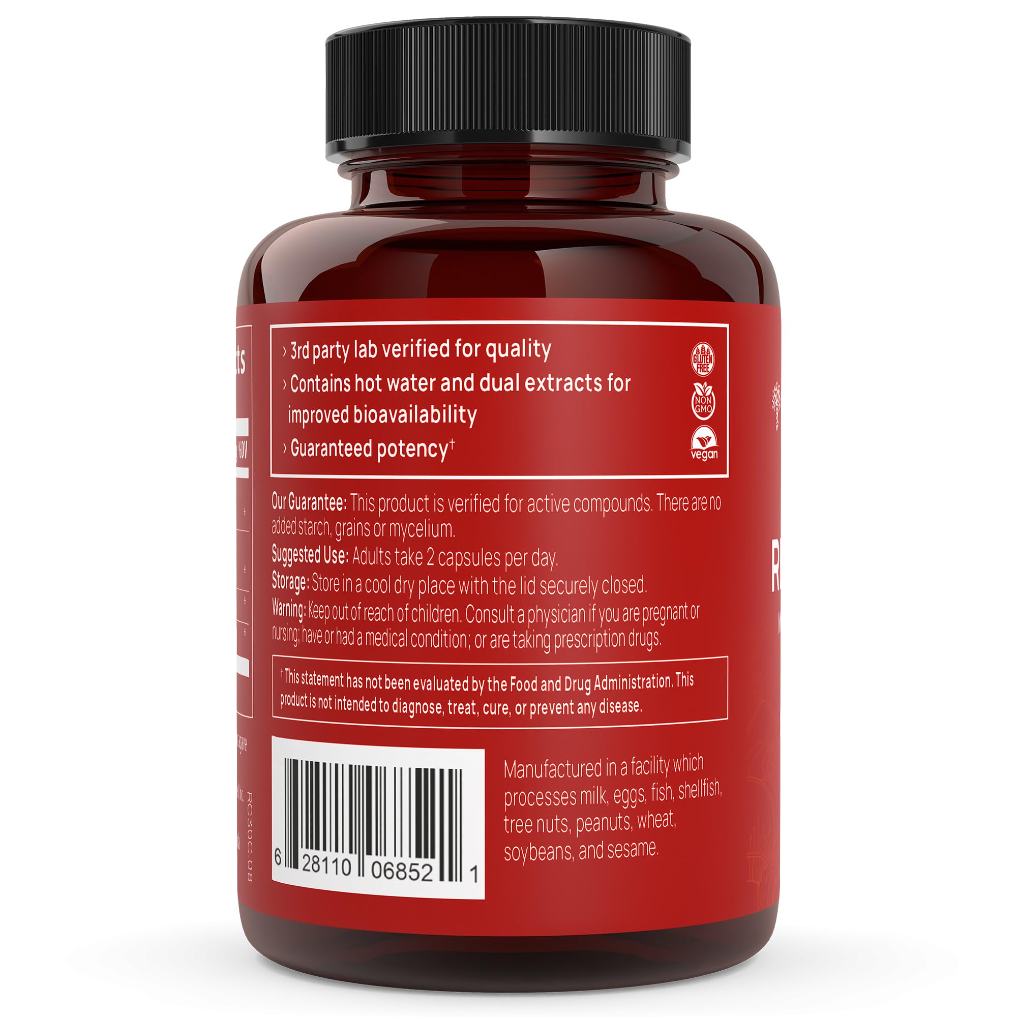 Real Mushrooms RealClarity packaging and bottle together.