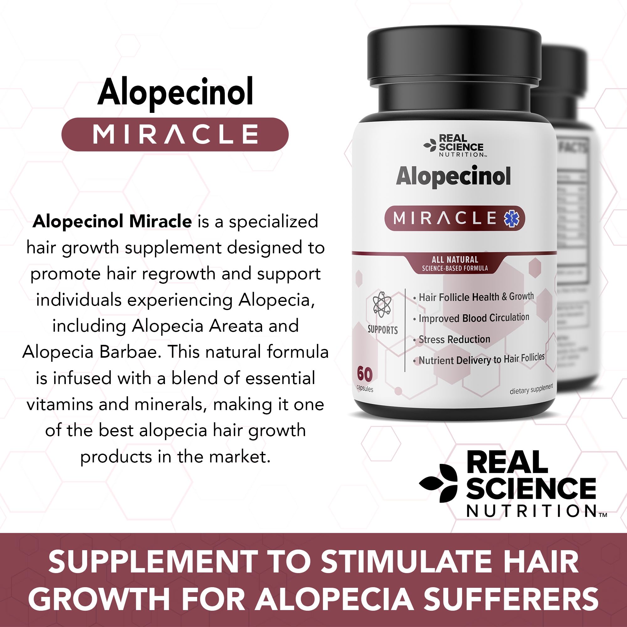 Ingredient panel of Alopecinol Miracle showing vitamin blend