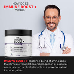 Brand packaging on shelf highlights Real Science Nutrition Immune Boost Plus