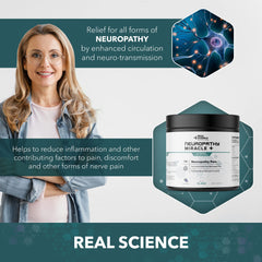 Ingredients blend of Real Science Nutrition Neuropathy Miracle featuring amino acids and herbs.