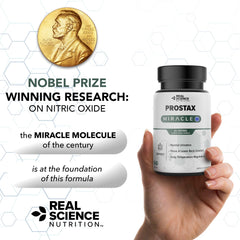 Real Science Nutrition Prostax Miracle bottle and box for home health routines