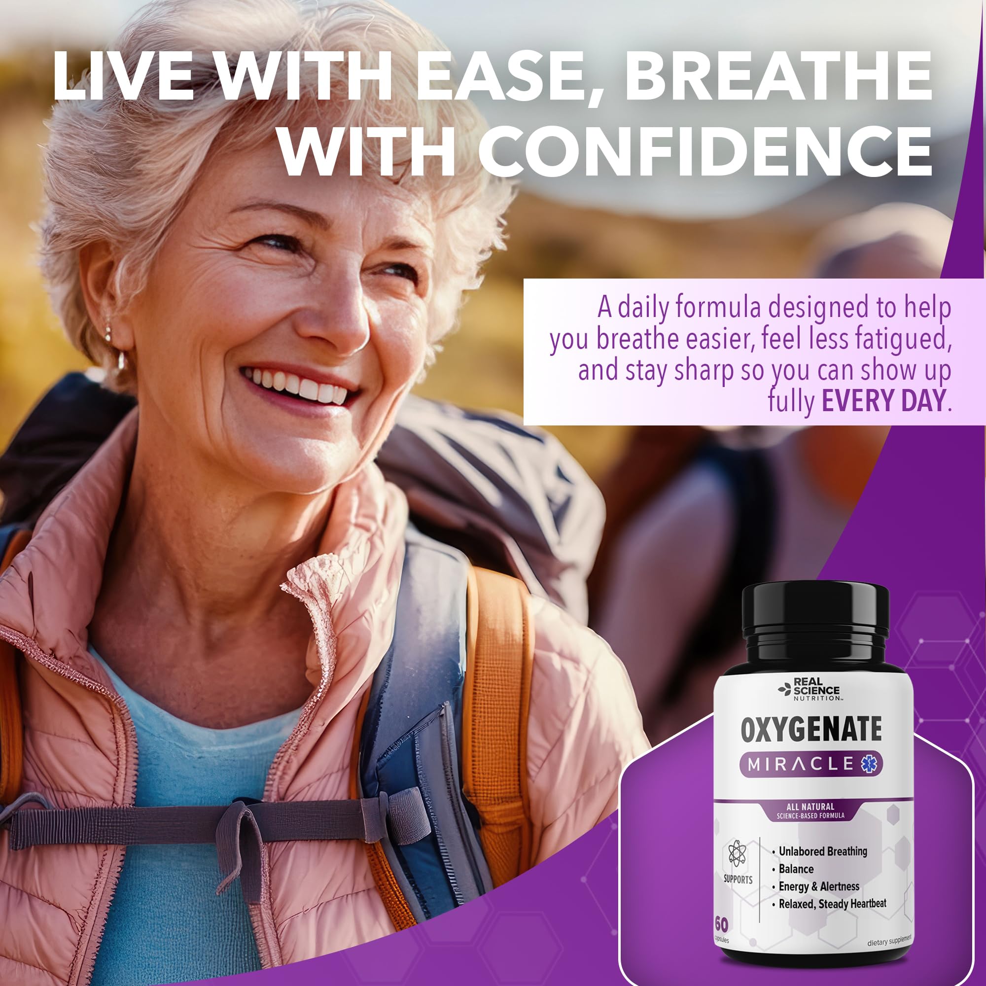 Real Science Oxygenate Miracle bottle opening scene suggests simple daily routine.