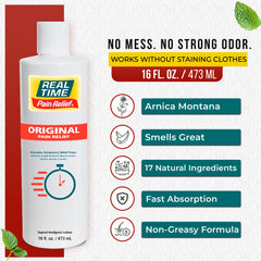 Real Time Pain Relief applied on hand to show smooth absorption.
