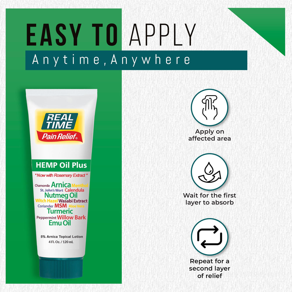 Label detail highlighting 5% Arnica and natural ingredient blend