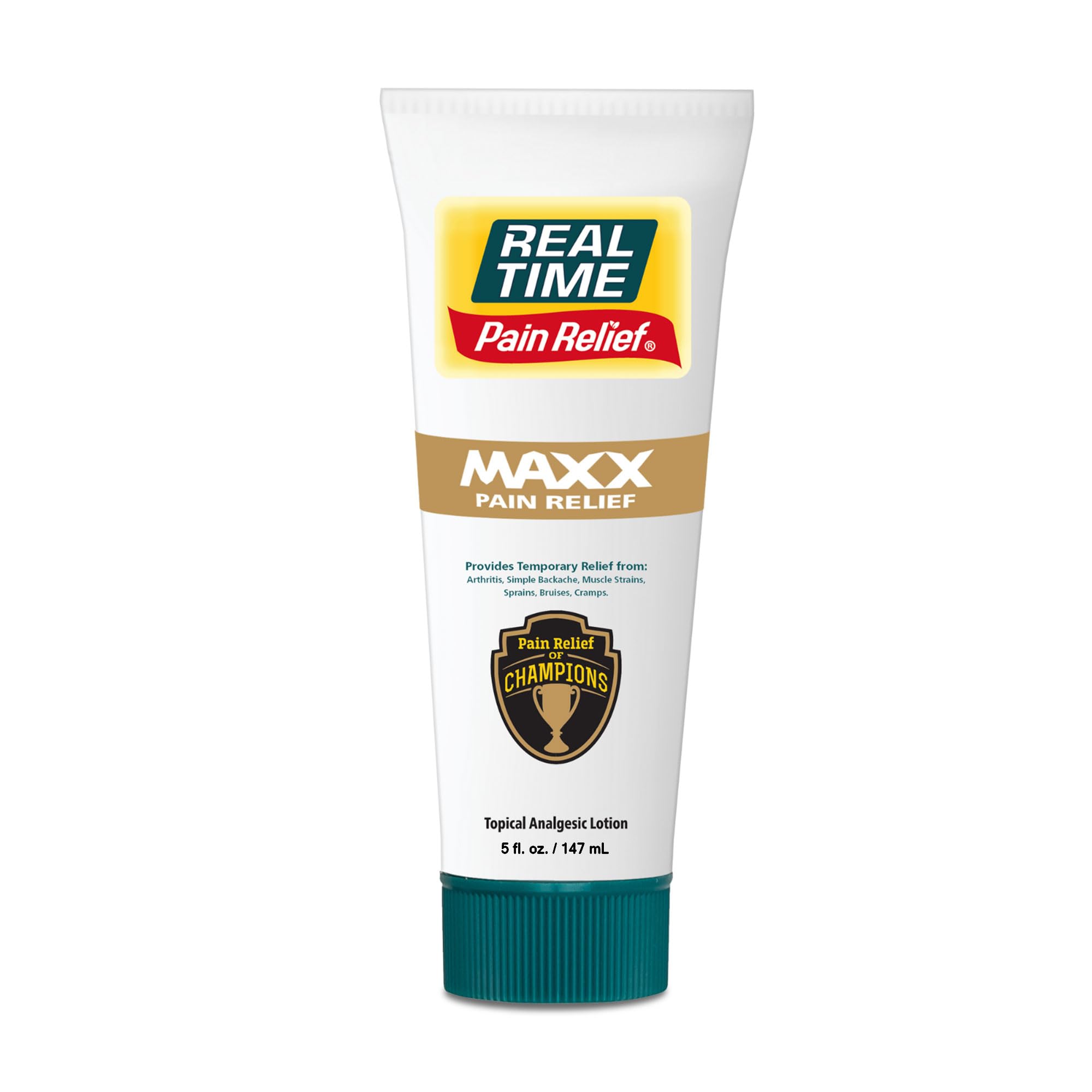 Real Time Pain Relief MAXX bottle pour for quick topical relief
