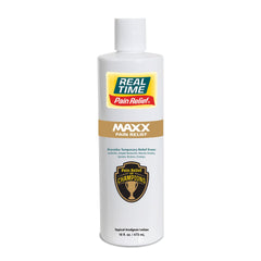 Real Time Pain Relief MAXX bottle in 16 oz size with relief-focused label