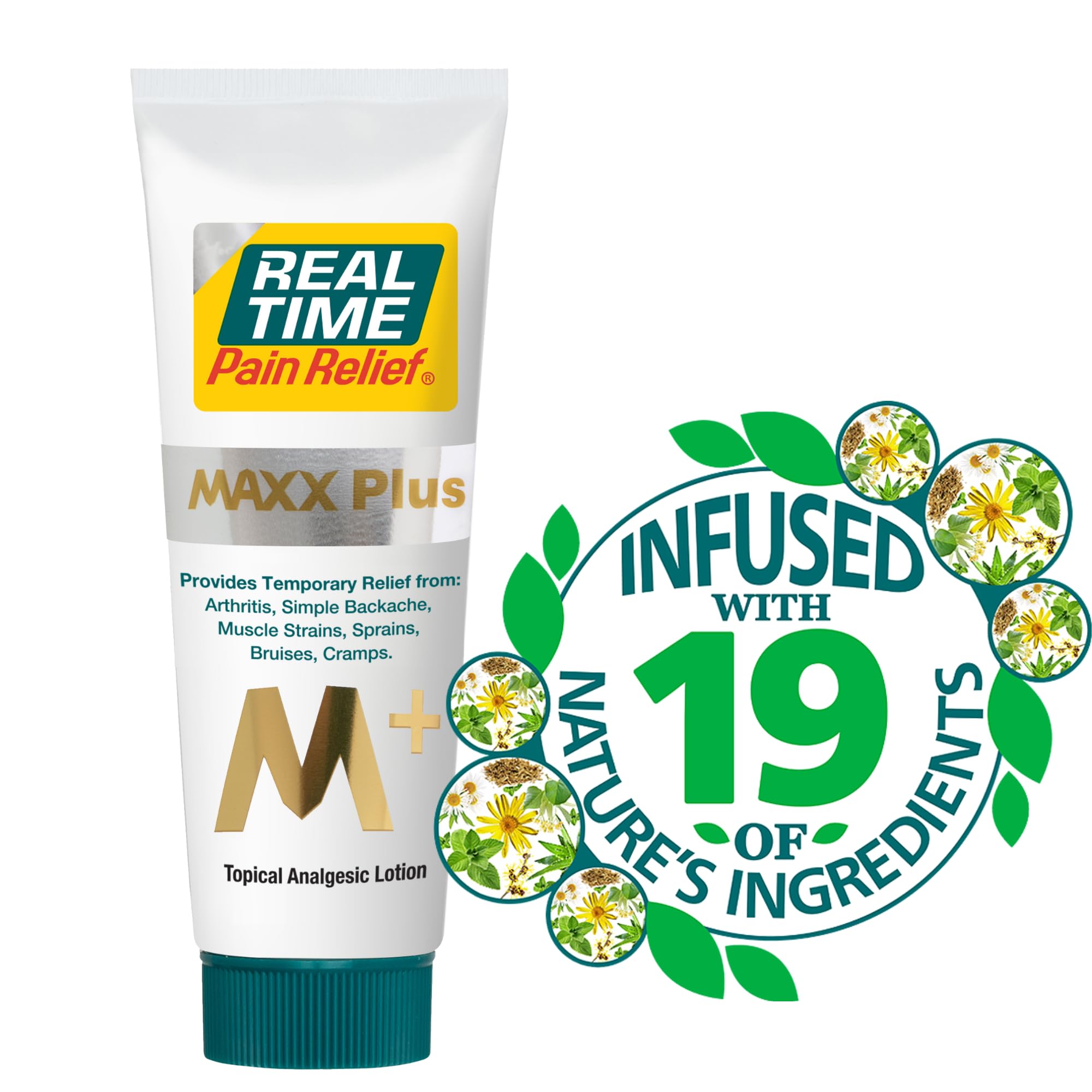 Real Time Pain Relief MAXX Plus capsicum warming for comfortable relief.