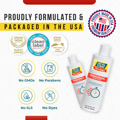 Real Time Pain Relief USA-made badge emphasizes trusted family-friendly solution