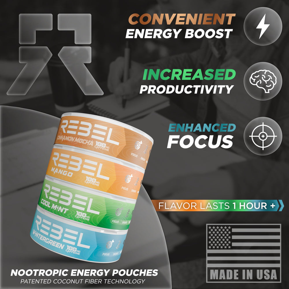 Coconut fiber technology detail on Rebel Nootropic Energy Pouches