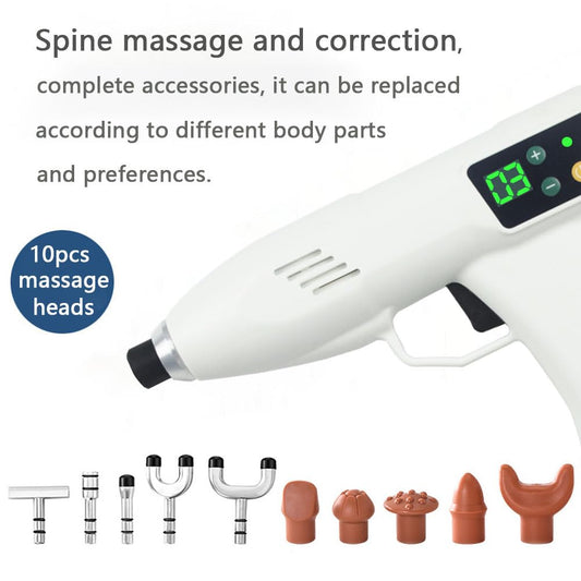 Rebrisbol massager with ten heads for versatile body part care.