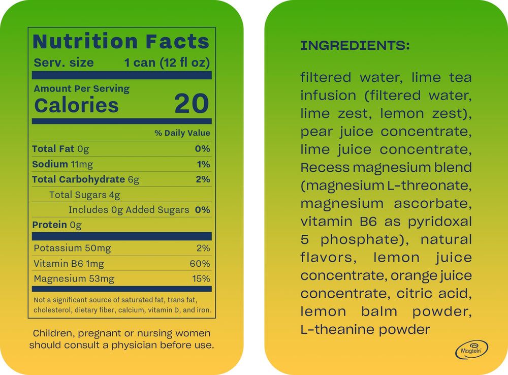 Recess Mood Lime Citrus can with lime slice emphasizes flavor and zest.