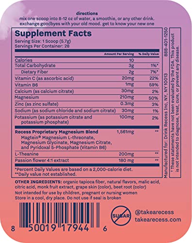 Ingredient panel highlights magnesium, electrolytes, and the brain-friendly blend.