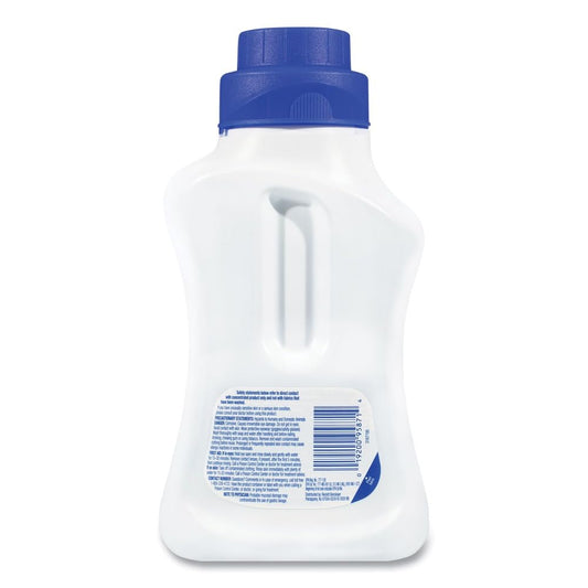Lysol laundry sanitizer bottle pour action for enhanced cleanliness.