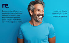 recomnd Man+ prostate-support visual showing targeted nutrients for comfort