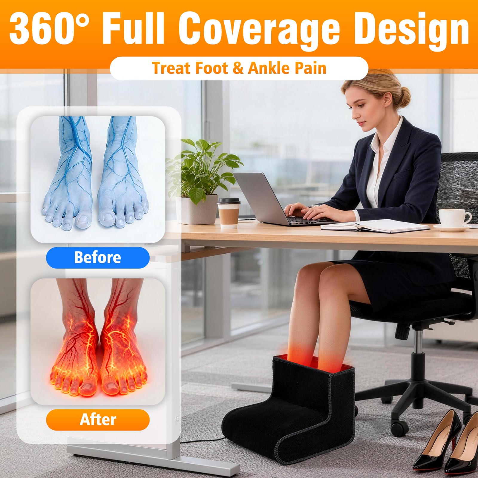 Red Light Therapy for Feet with 3-in-1 LED beads for versatile output