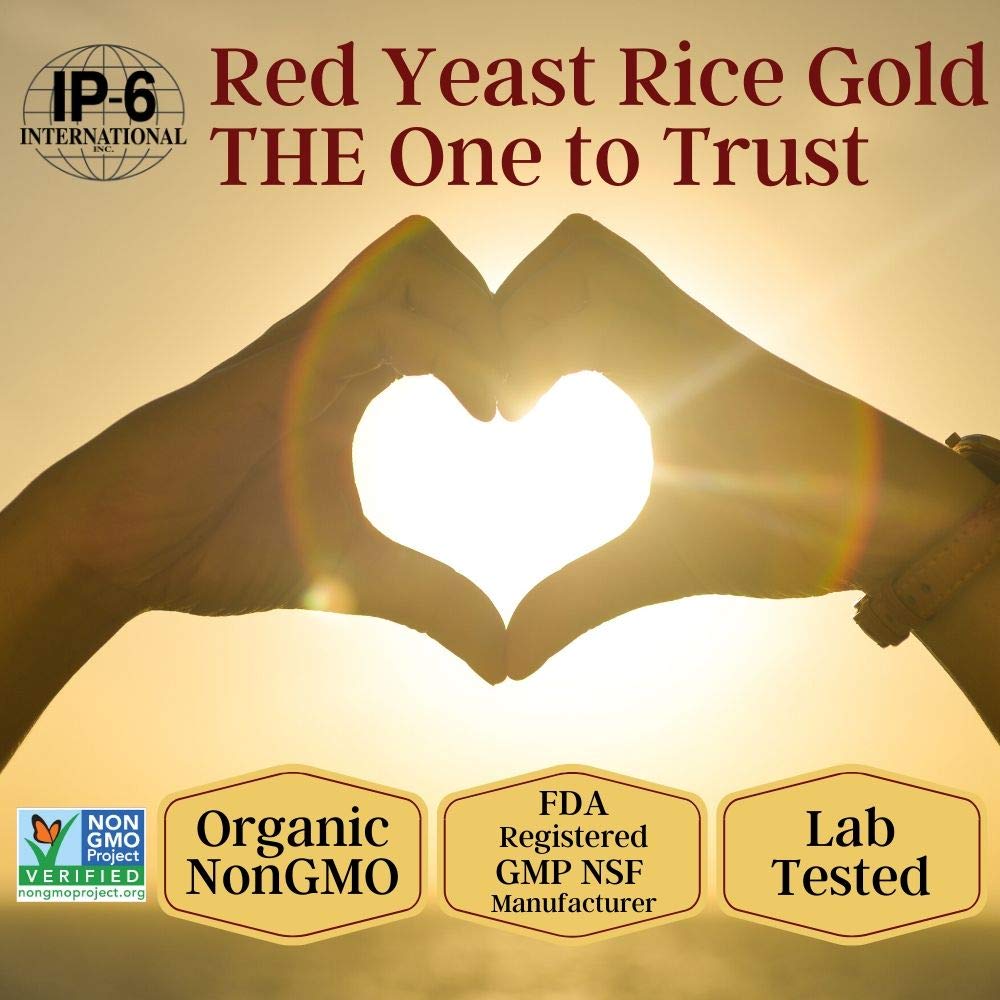 Red Yeast Rice Gold NSF-certified facility badge.