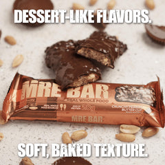 Redcon1 MRE Bar German Chocolate Cake ingredients scene with coconut oil.