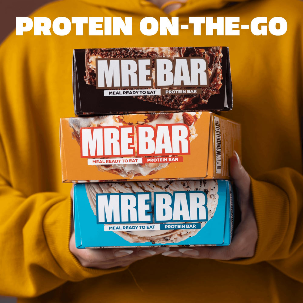 REDCON1 MRE Bar on-the-go image conveys convenient nutrition anytime.