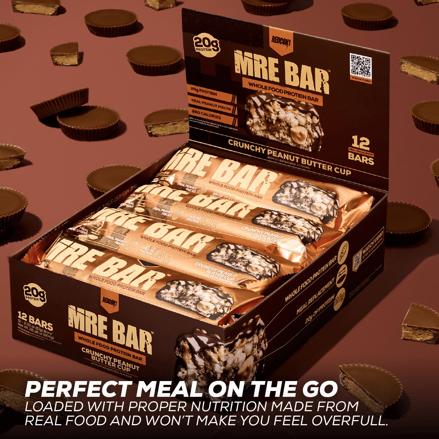 Redcon1 MRE Bar German Chocolate Cake pack, pocket-friendly snack option.