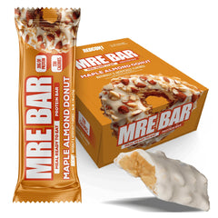 REDCON1 MRE Bar Maple Almond Donut packaging front for on-the-go meals.