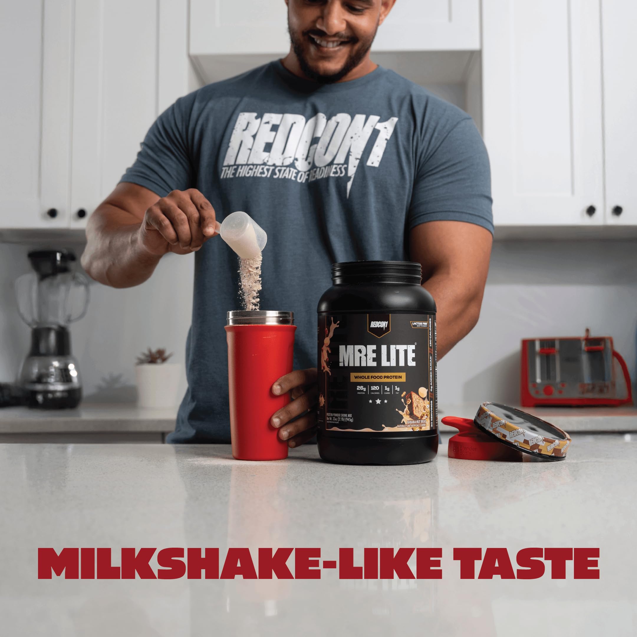 REDCON1 MRE LITE lactose-free symbol image highlights easy digestion for everyday use.