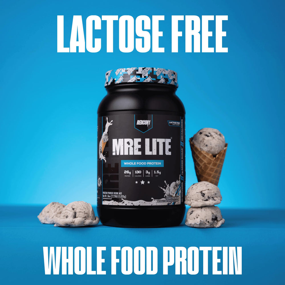 REDCON1 MRE LITE whole-food protein blend ingredients emphasize diverse sources