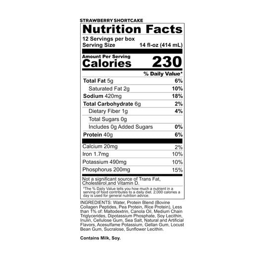 Redcon1 MRE RTD strawberry shortcake being poured, ideal for workouts and on the go.