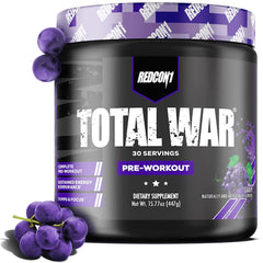 REDCON1 Total War grape bottle ready for energized workouts