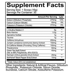 RedCon1 Total War Sour Gummy Bear label highlighting flavor and caffeine blend