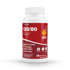 Redd Remedies 120/80 Care bottle closeup for heart support and everyday wellness