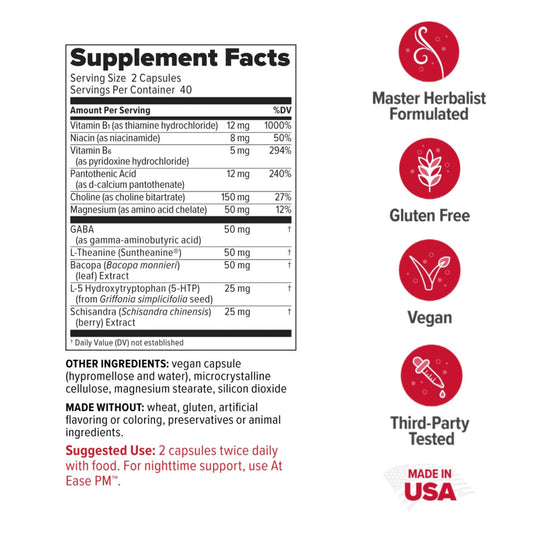 Redd Remedies at Ease 80 vegan capsules ready to take
