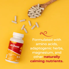 Redd Remedies at Ease packaging showcases vegan capsule formula