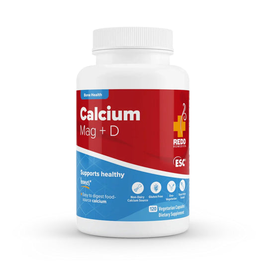 Redd Remedies Calcium Mag D bottle front for bone support.