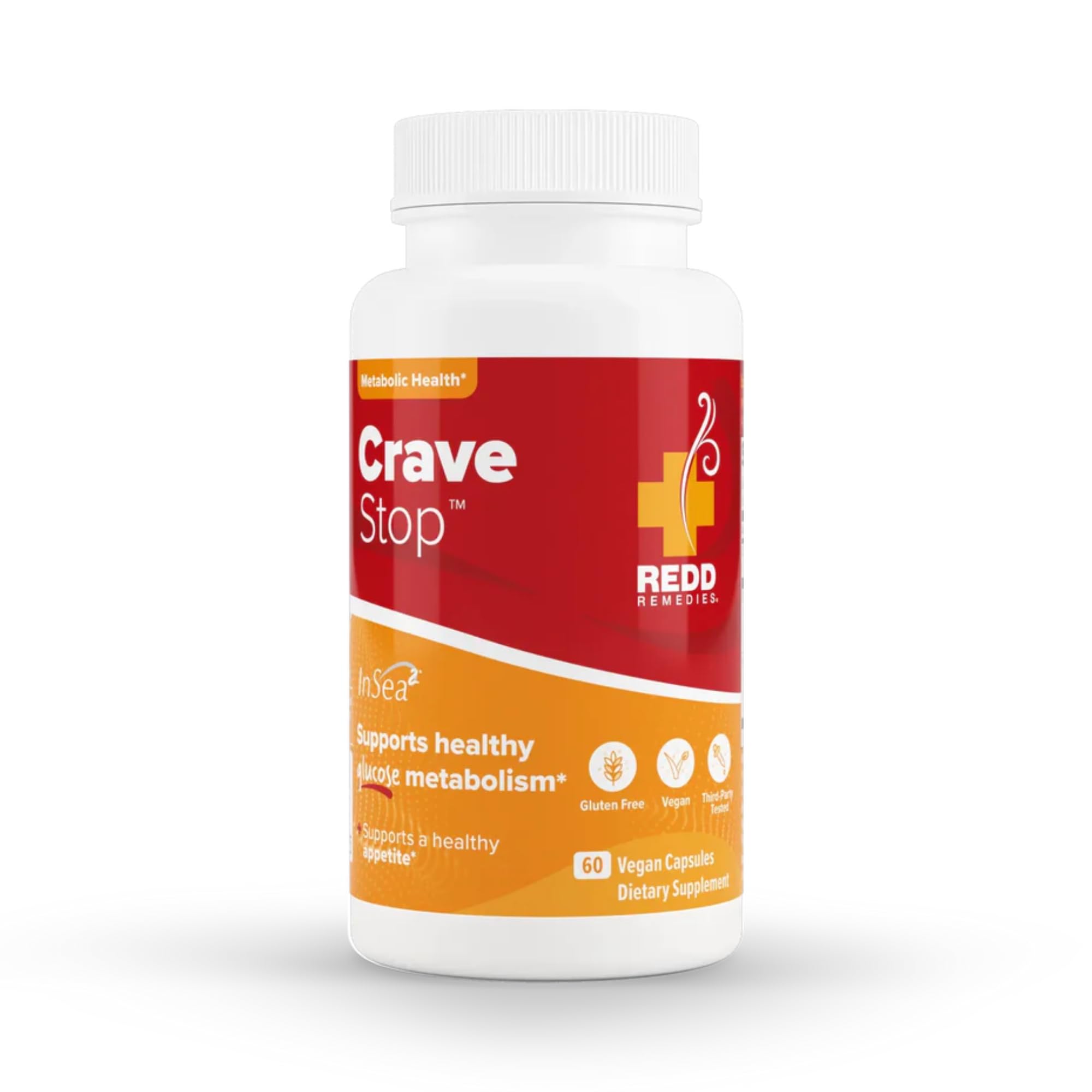 Redd Remedies Crave Stop bottle front showing convenient pre-meal support