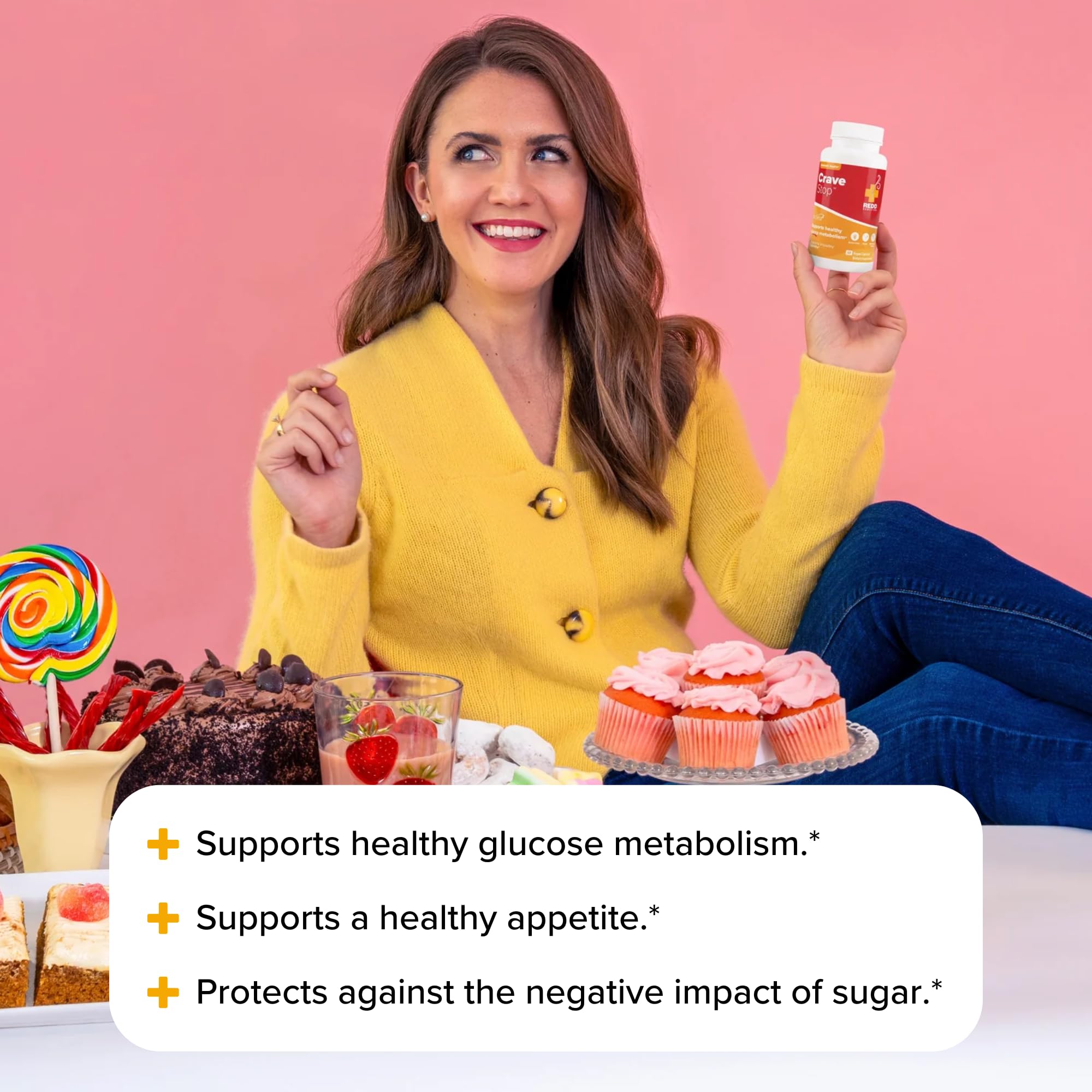 Redd Remedies Crave Stop packaging scene emphasizing purity and herbal formulation