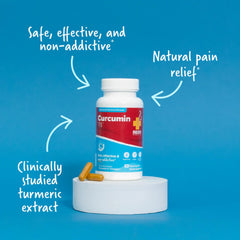 Redd Remedies Curcumin T4 label closeup highlights ingredients.