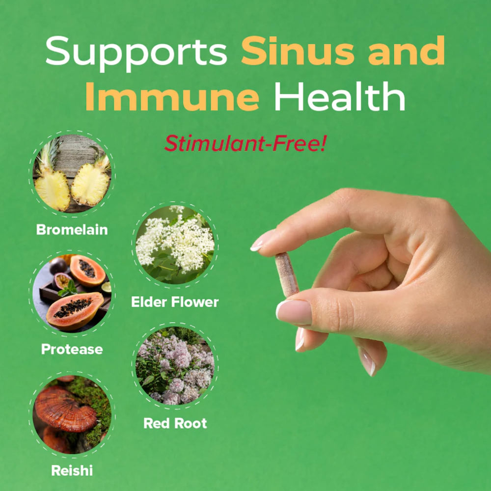 Bromelain and protease blend shown to aid mucus thinning in sinuses.