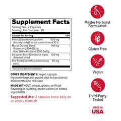 SinuZyme capsules close-up, designed for daily immune support.