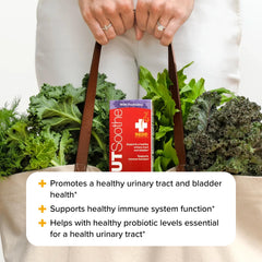 Close-up of UT Soothe capsules highlighting probiotic blend.