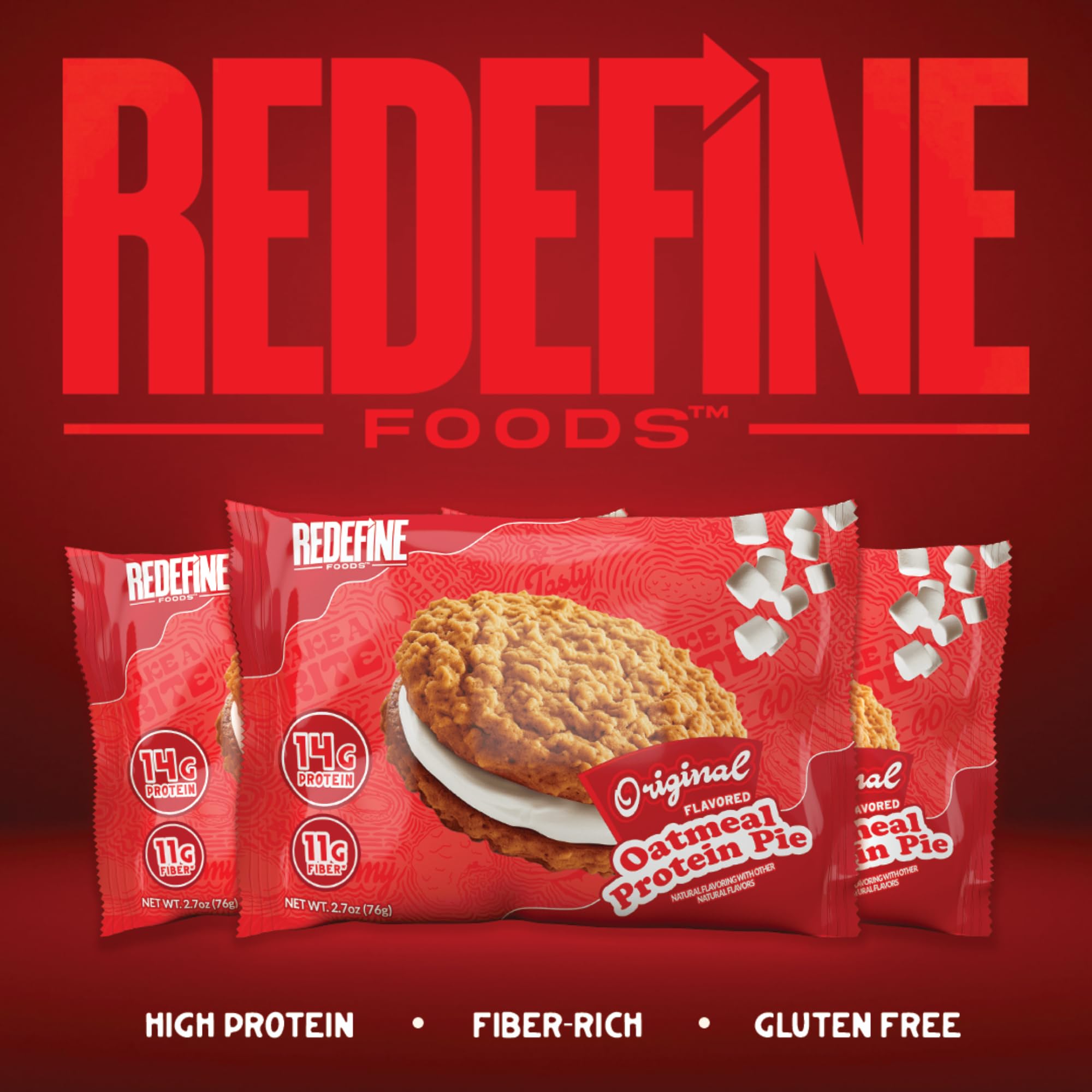 REDEFINE Oatmeal Protein Pie family snack idea on a shared platter.