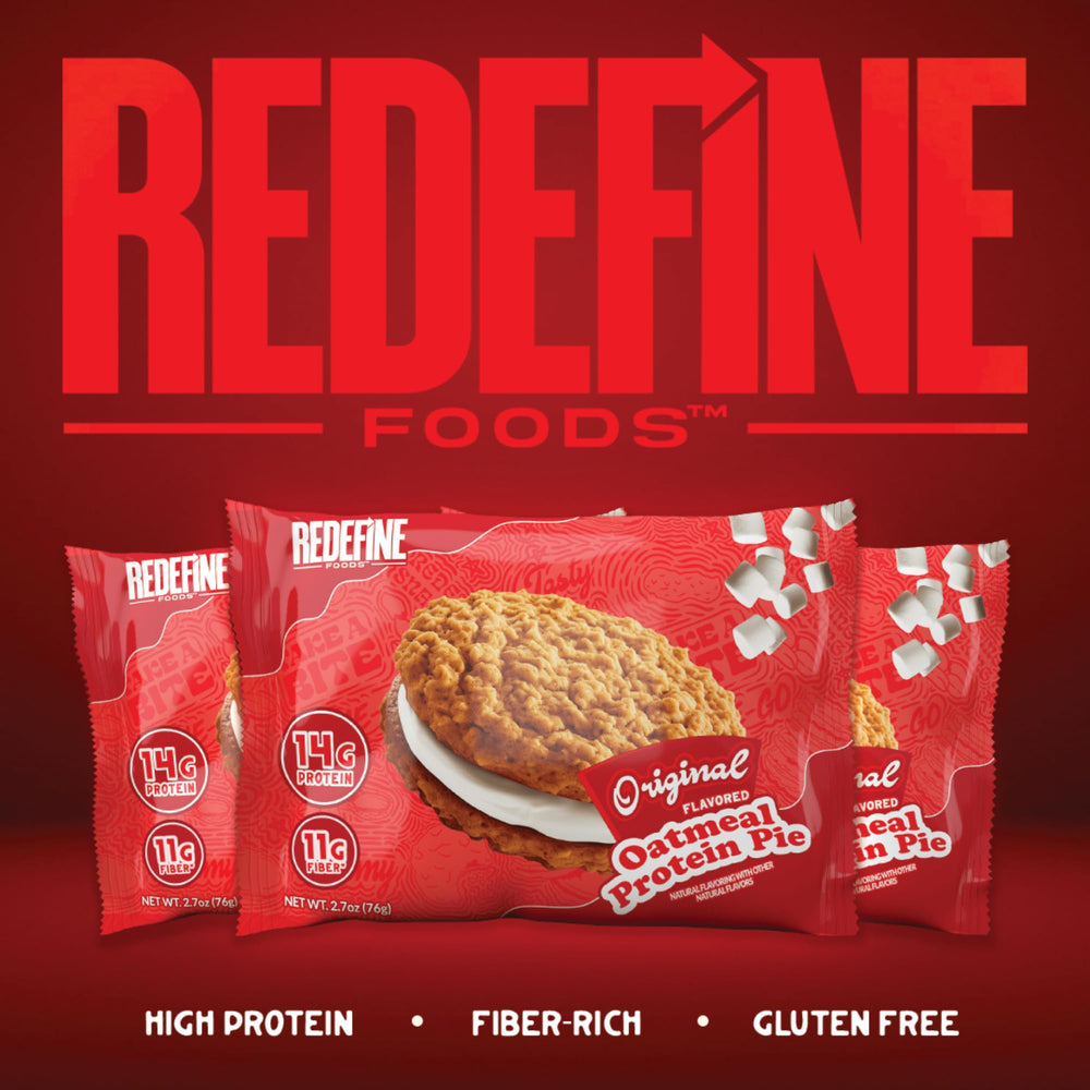 REDEFINE Oatmeal Protein Pie family snack idea on a shared platter.