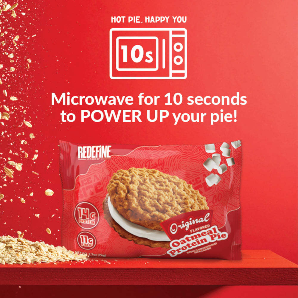 REDEFINE Oatmeal Protein Pie in a lunchbox for a kid-friendly afternoon treat.