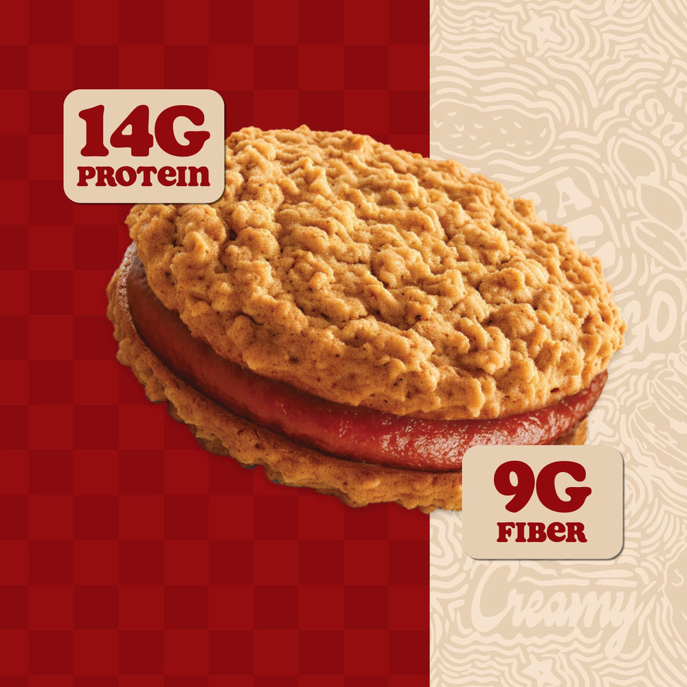 REDEFINE Oatmeal Protein Pie strawberry jelly texture and chewy oats