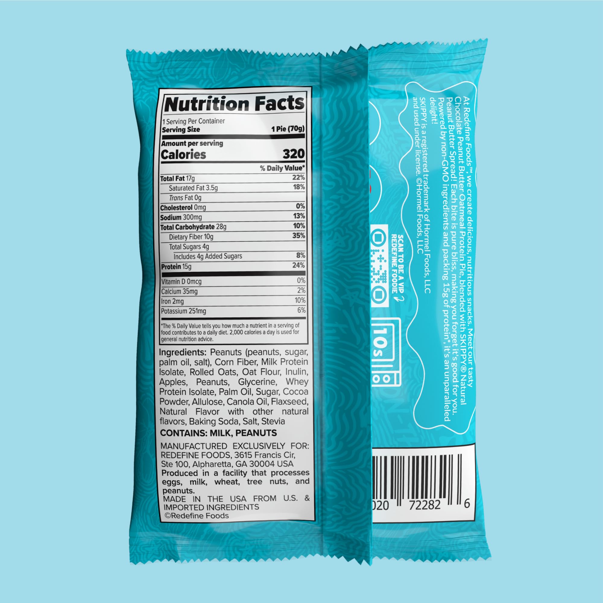 REDEFINE Oatmeal Protein Pie after-workout snack prep photo.