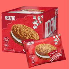 REDEFINE Oatmeal Protein Pie single-serve wrapped snack ready to grab.