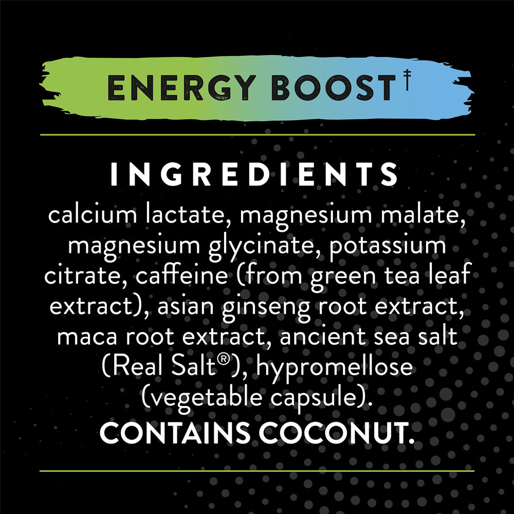 Redmond Green Tea caffeine energy source image suggests a natural lift during workouts or mid-day slump.