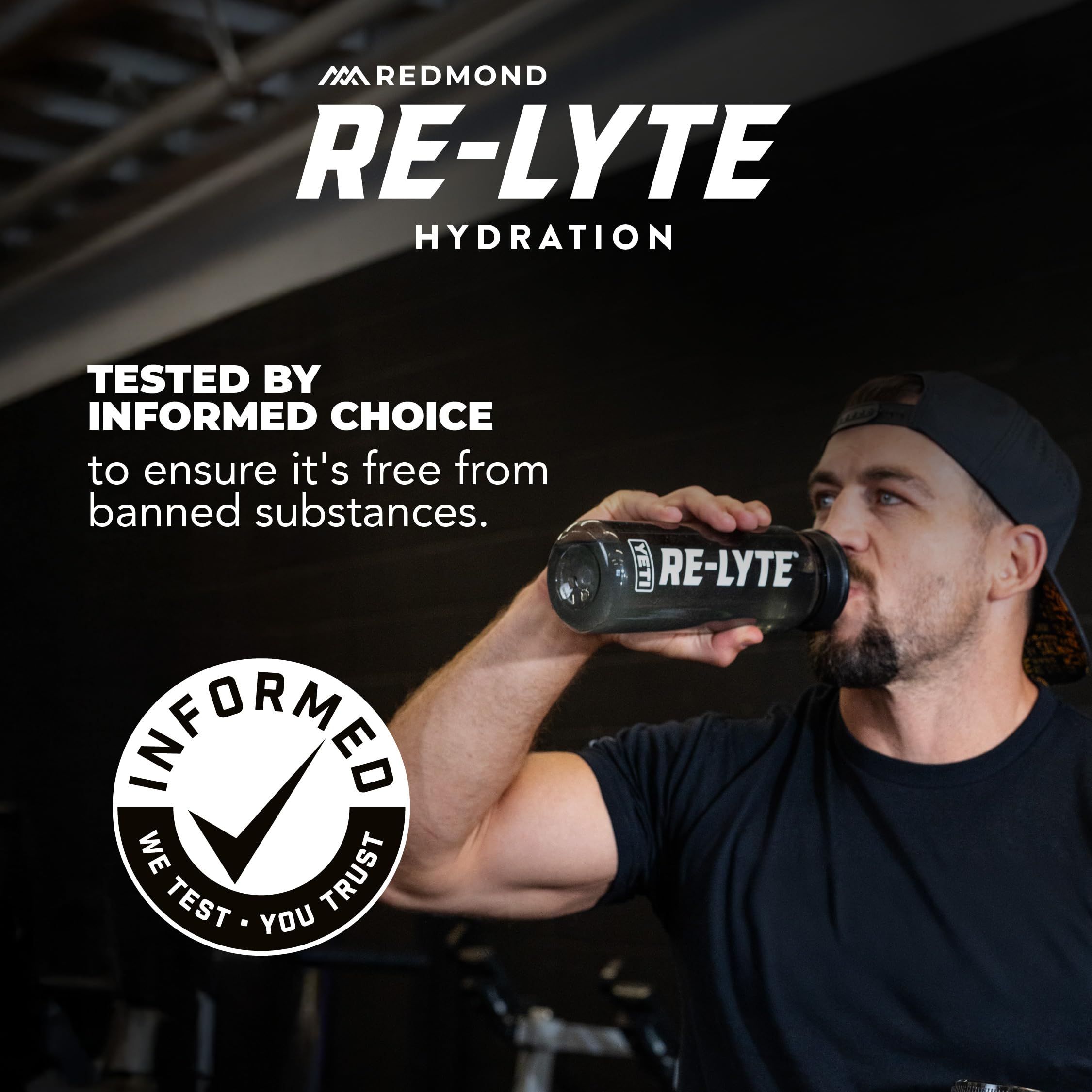 REDMOND Re-Lyte ingredient label closeup highlights natural flavors and minerals