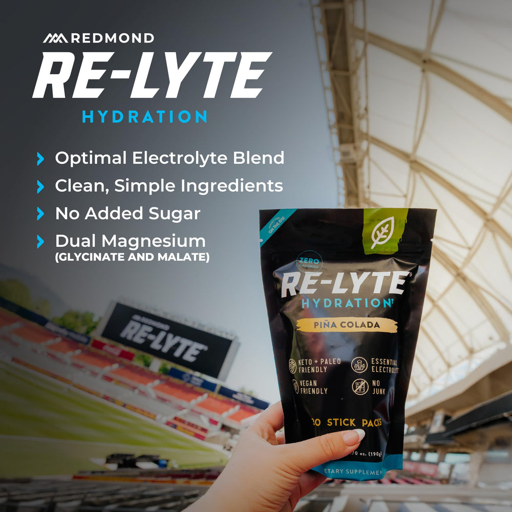 Piña Colada flavor ingredients from Redmond Re-Lyte with coconut and pineapple hints