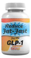 Reduce Fat Fast GLP-1 supplement bottle with label highlighting appetite support.