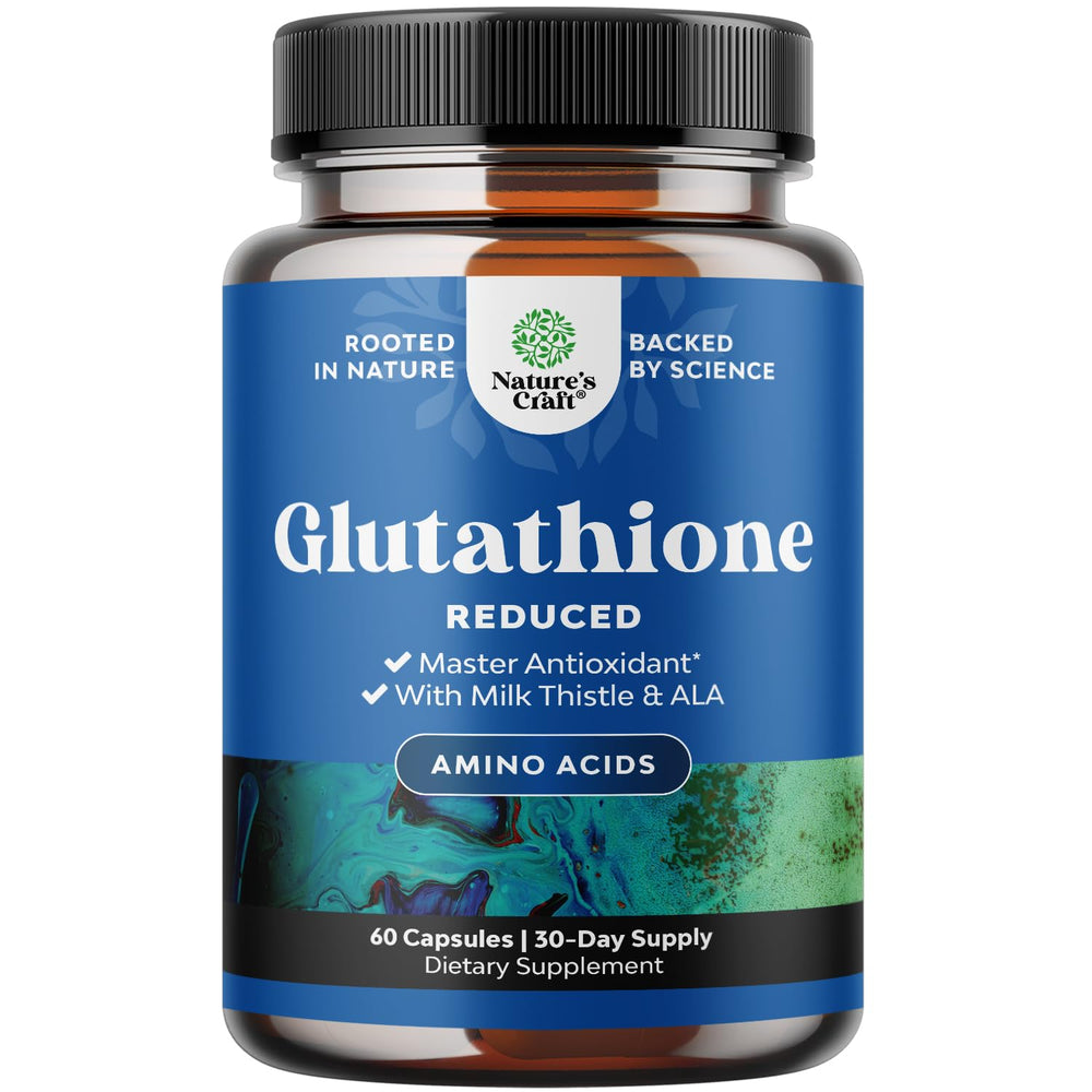 Reduced Glutathione with Milk Thistle bottle pouring for daily skin support
